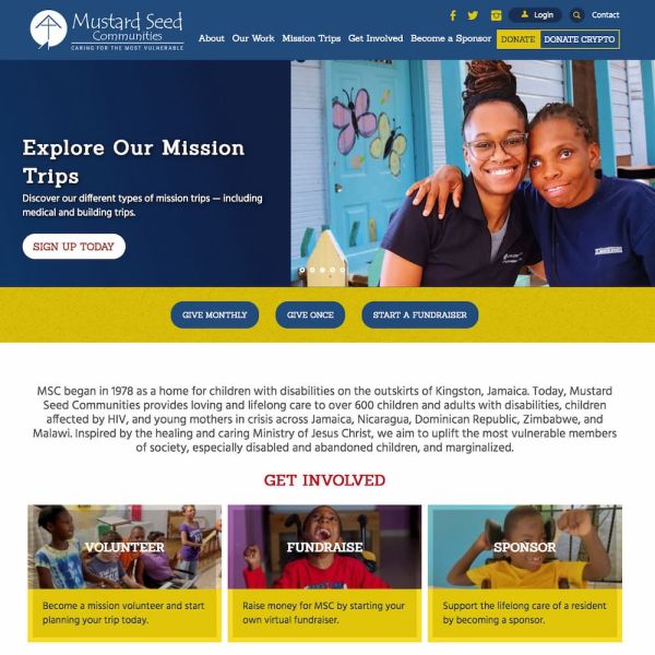 Mustard Seed Communities homepage