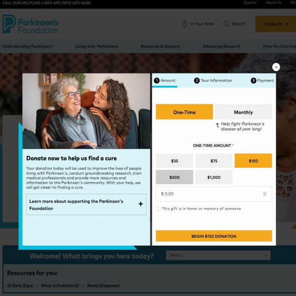 Image of a donation form